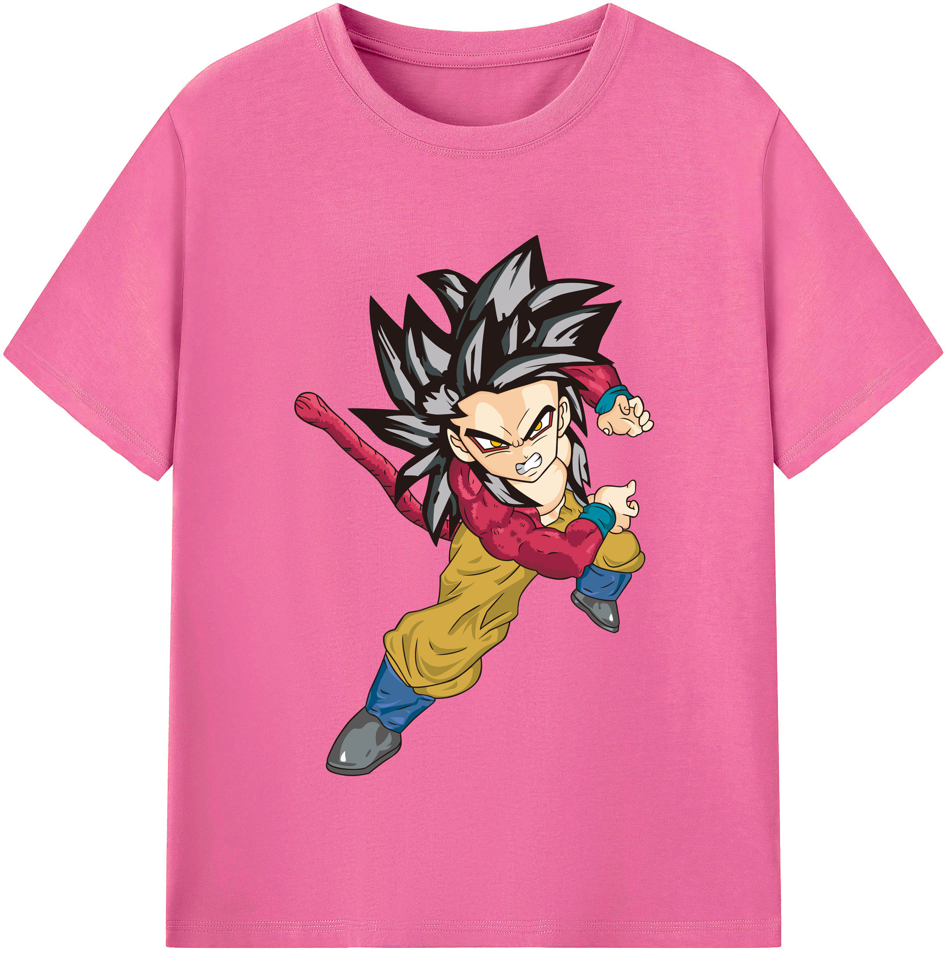 （画像用） ドラゴンボール 孫悟空（そん ごくう）Son Goku カカロット DRAGON BALL Kakarotto レディースカジュアルプリントTシャツ（綿100％）